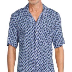 New With Tags Onia Geometric Print Camp Shirt  XL